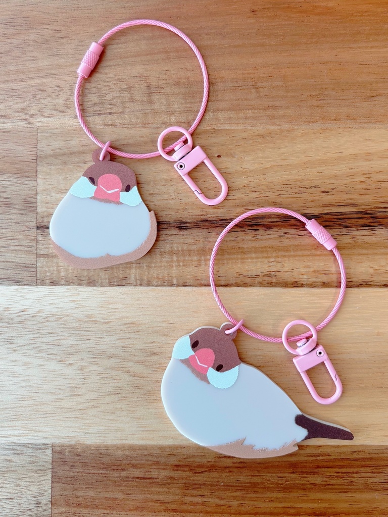 シナモン文鳥アクリルキーホルダー(全2種)