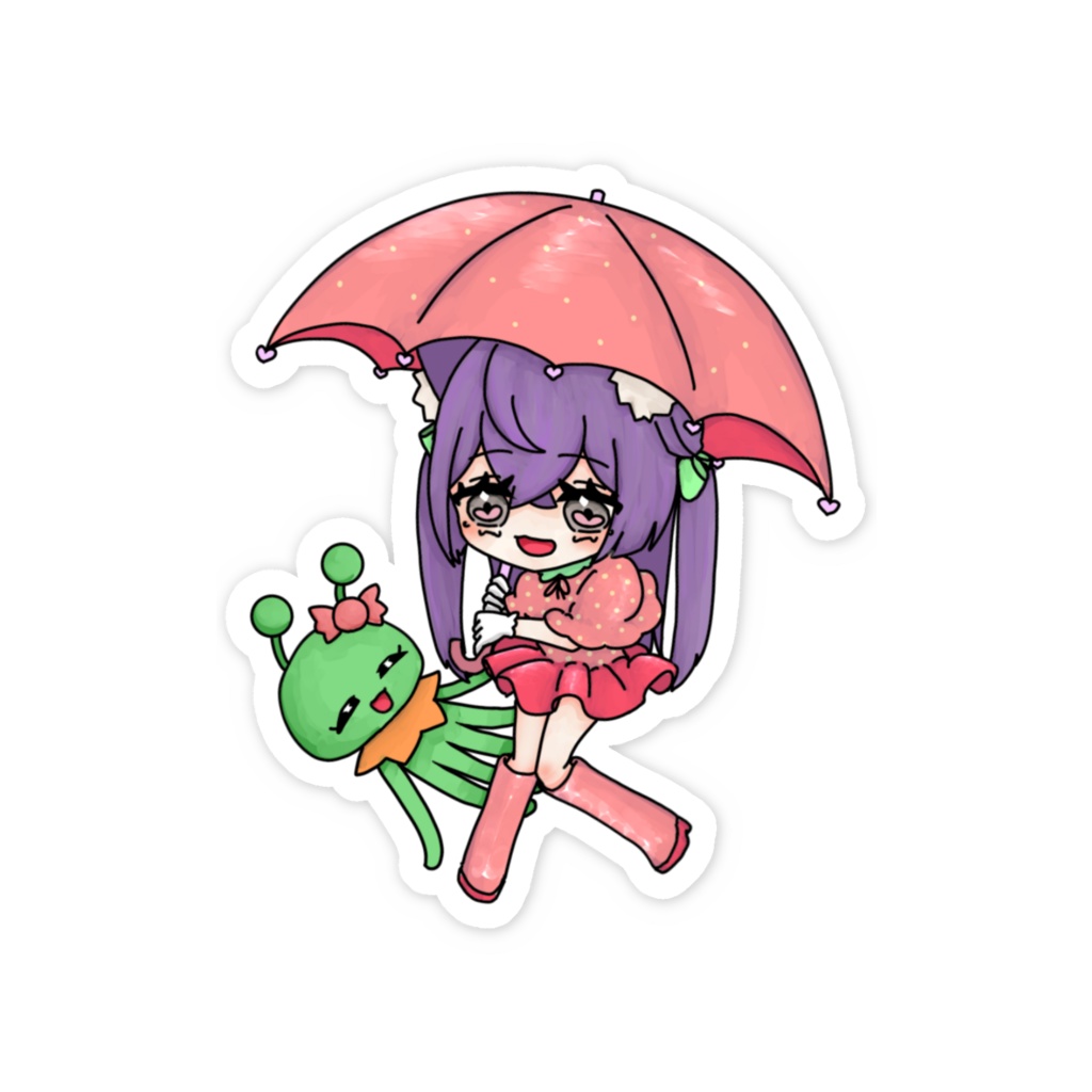 2025采芽なこ生誕グッズ_いちごステッカー