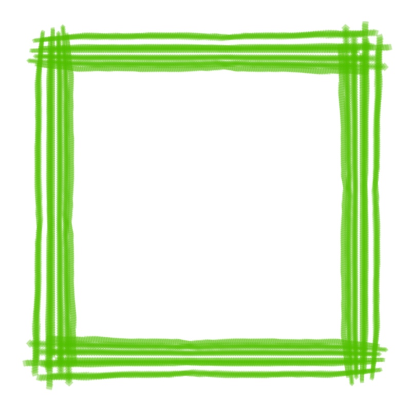 【枠素材】筆ライン