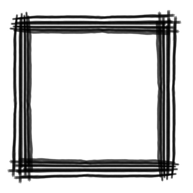 【枠素材】筆ライン