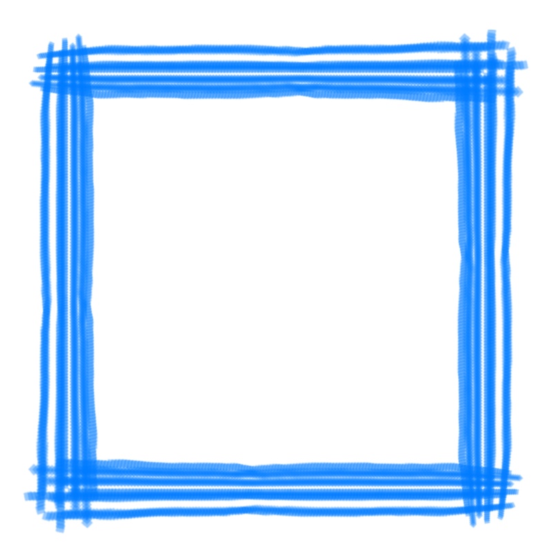 【枠素材】筆ライン