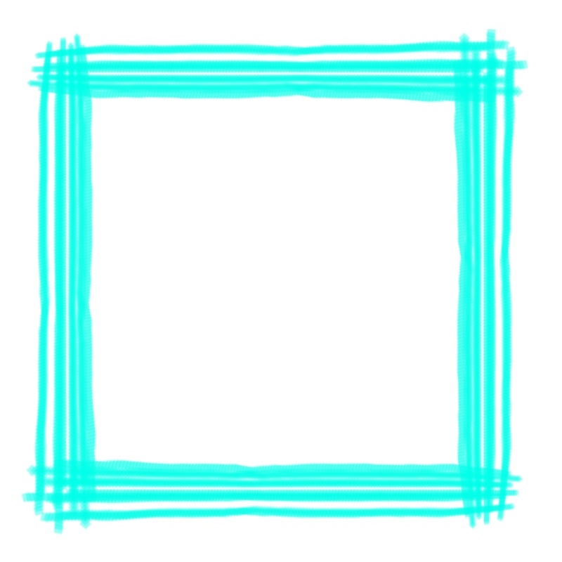 【枠素材】筆ライン