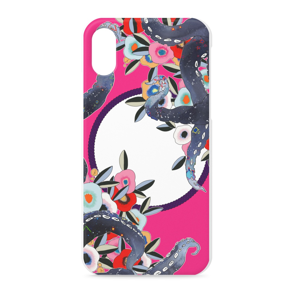 iPhoneXケース 蛸椿