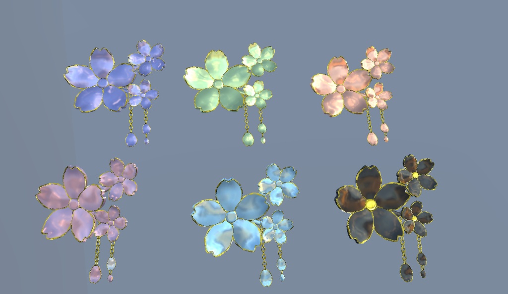 桜のヘアピン - cherry blossom hairpin -【無料】【Modular Avatar対応/UnlitWF Shader】