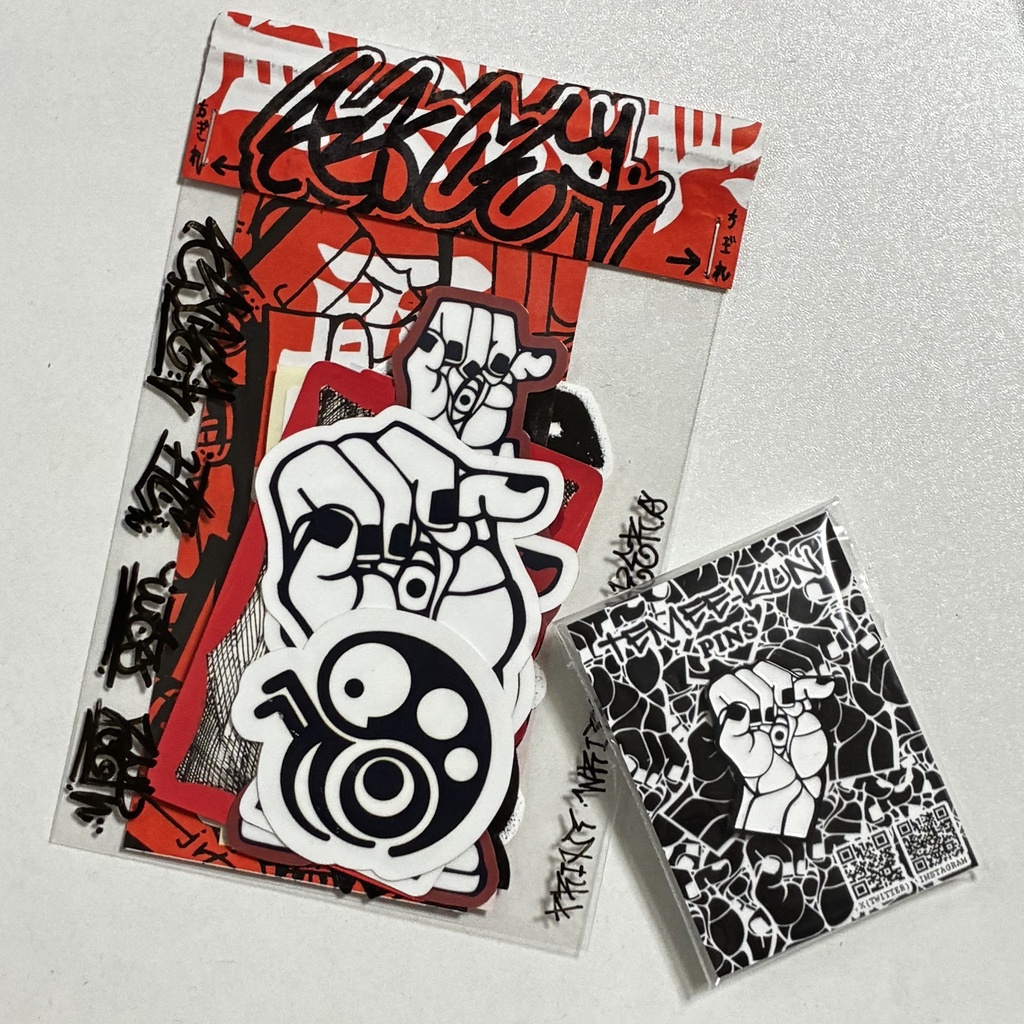 ASCEL 徳用ステッカーパック+テメエくんPINS(ノーマル)