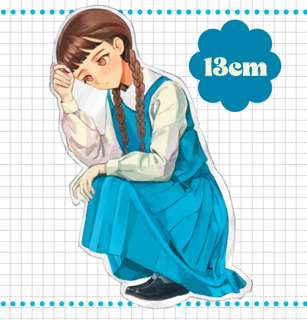 ステッカー(女学生)