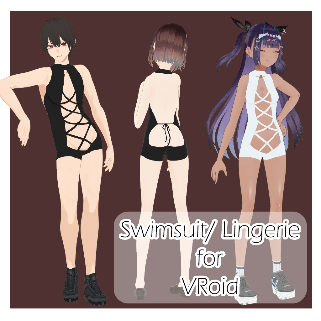 【FREE】【VRoid】  One piece lingerie/ Swimsuit