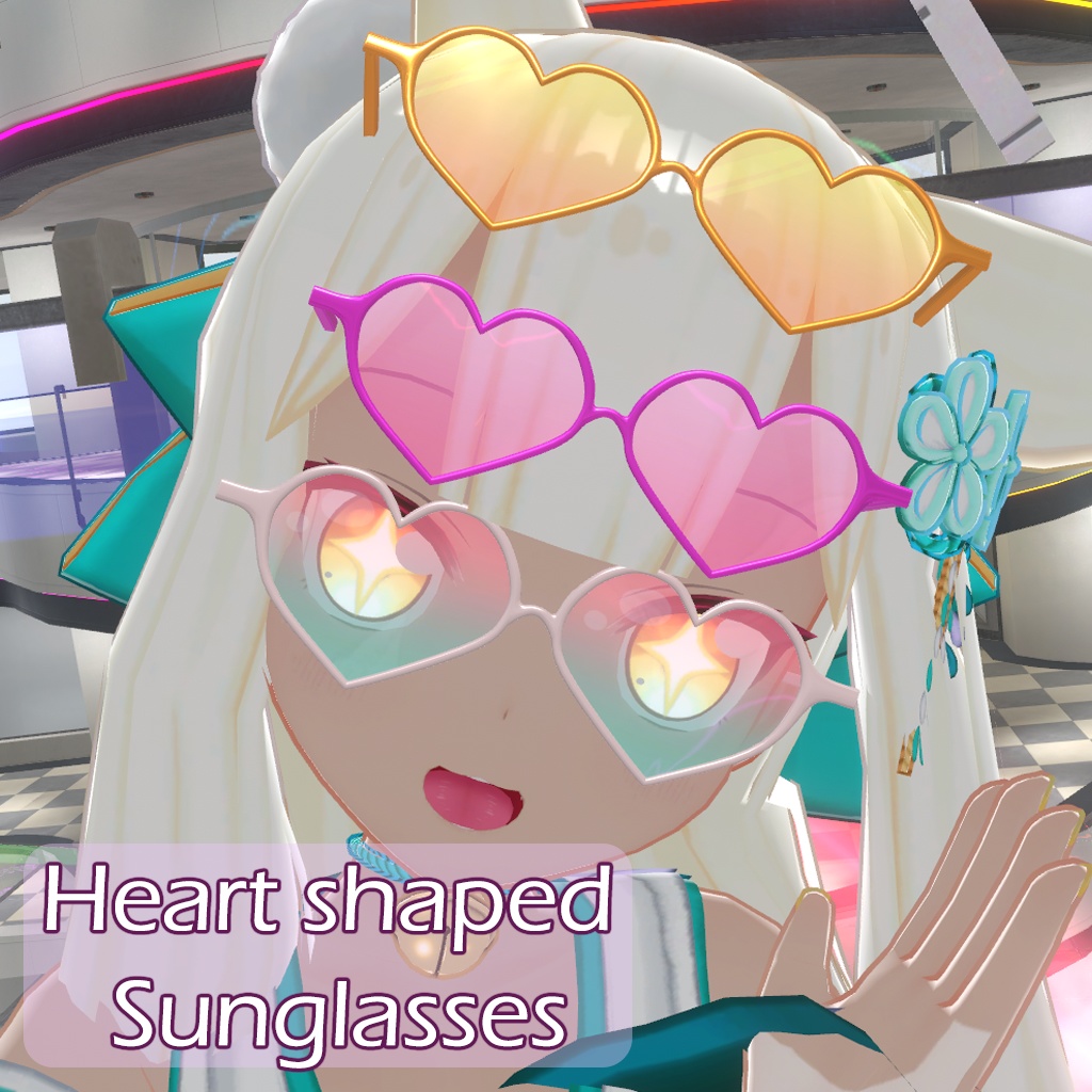 【VRChat】Heart Shaped Sunglasses/ ハート型サングラス