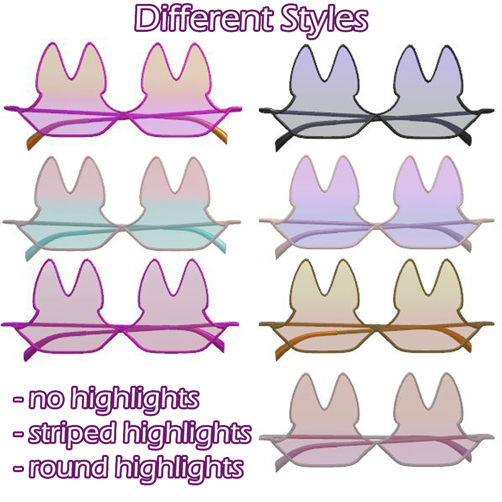 【VRChat】Fox Shaped Sunglasses/ キツネメガネ