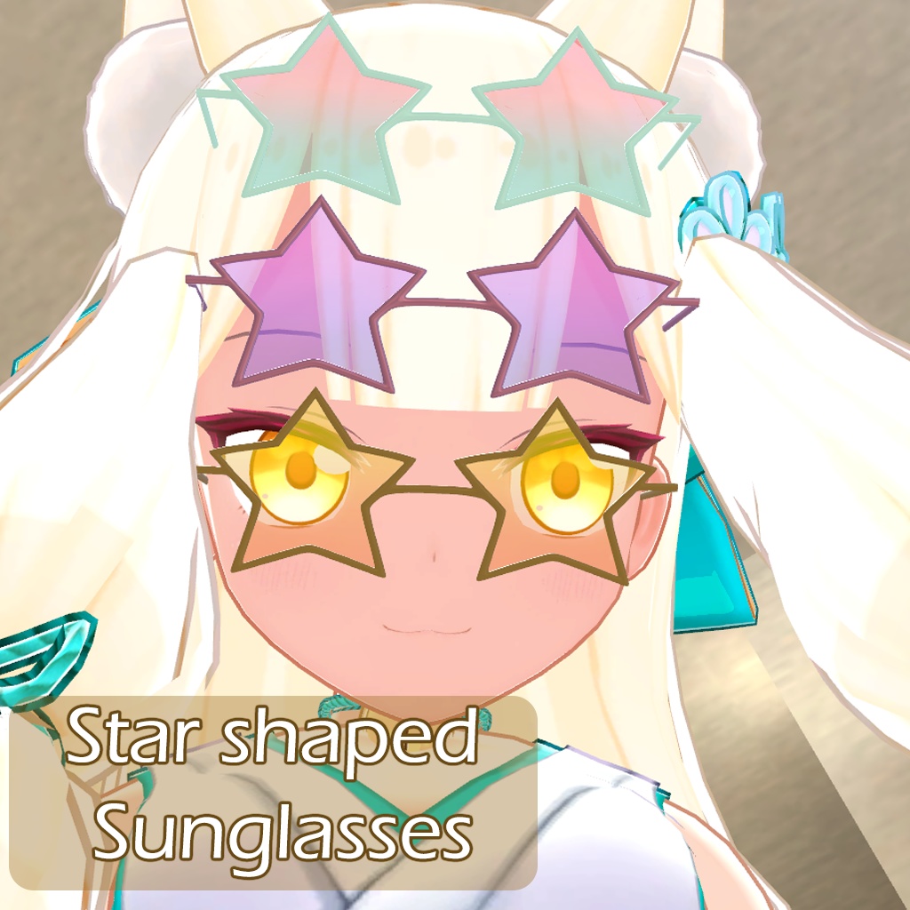 【VRChat】Star Shaped Sunglasses/ 星型サングラス