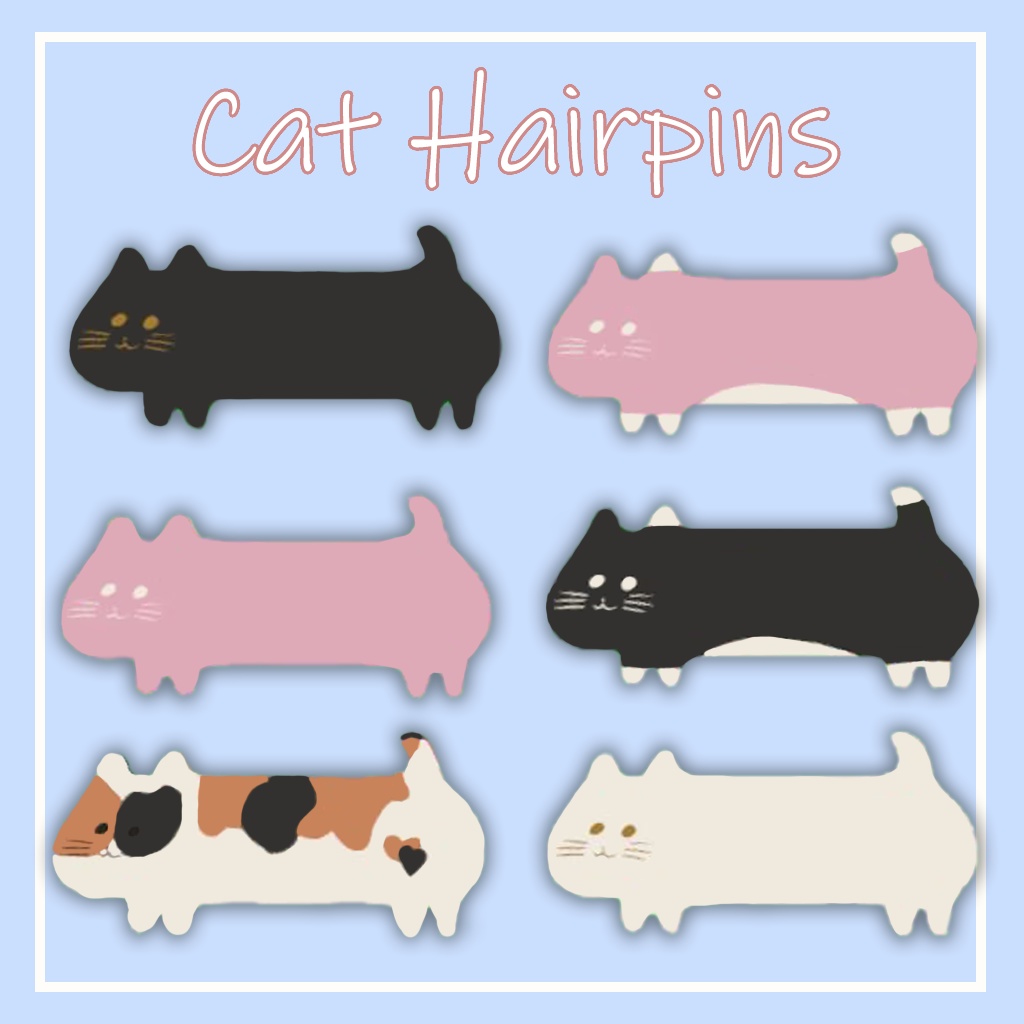 【VRChat】Cat hairpin / ネコのヘアピン