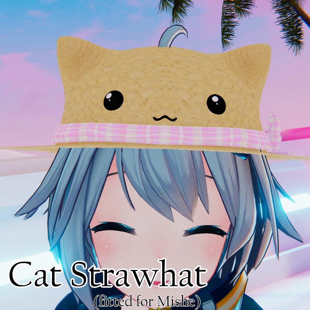 【ChilloutVR】【VRChat】Cat Strawhat /猫の麦わら帽子【Mishe】