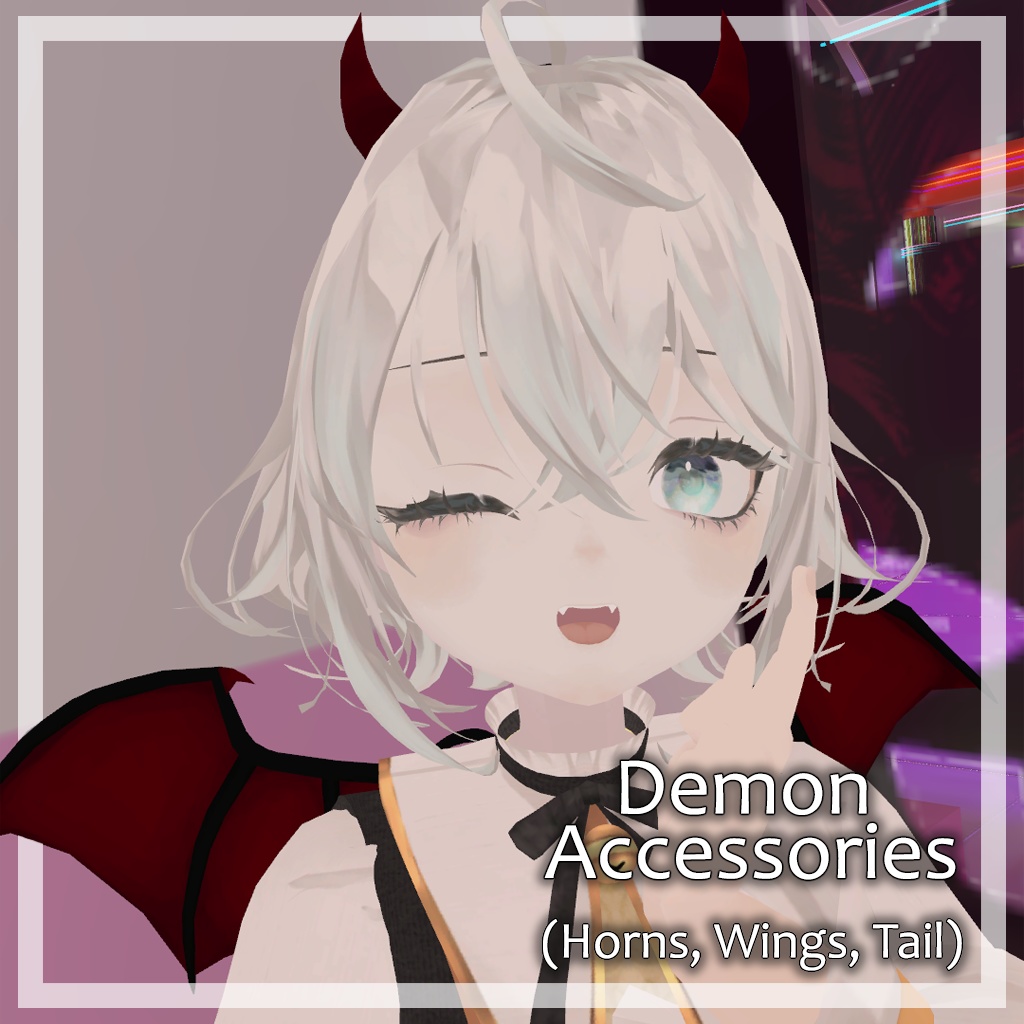 Demon Halloween Accessories (Wings, Tail, Horns) /鬼のハロウィンアクセサリー（翼、尻尾、角）