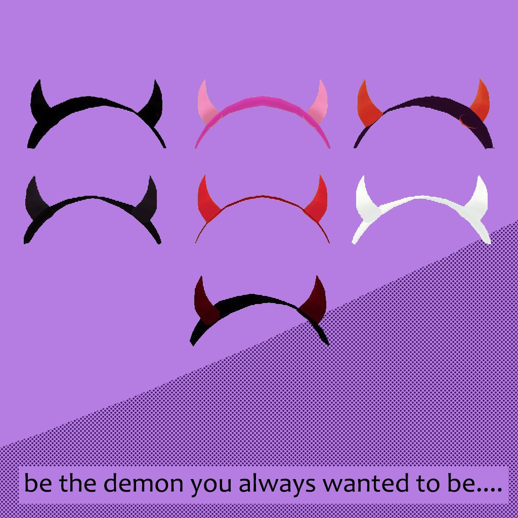 Demon Halloween Accessories (Wings, Tail, Horns) /鬼のハロウィンアクセサリー(翼、尻尾、角)