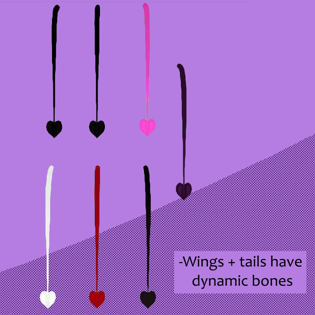 Demon Halloween Accessories (Wings, Tail, Horns) /鬼のハロウィンアクセサリー(翼、尻尾、角)