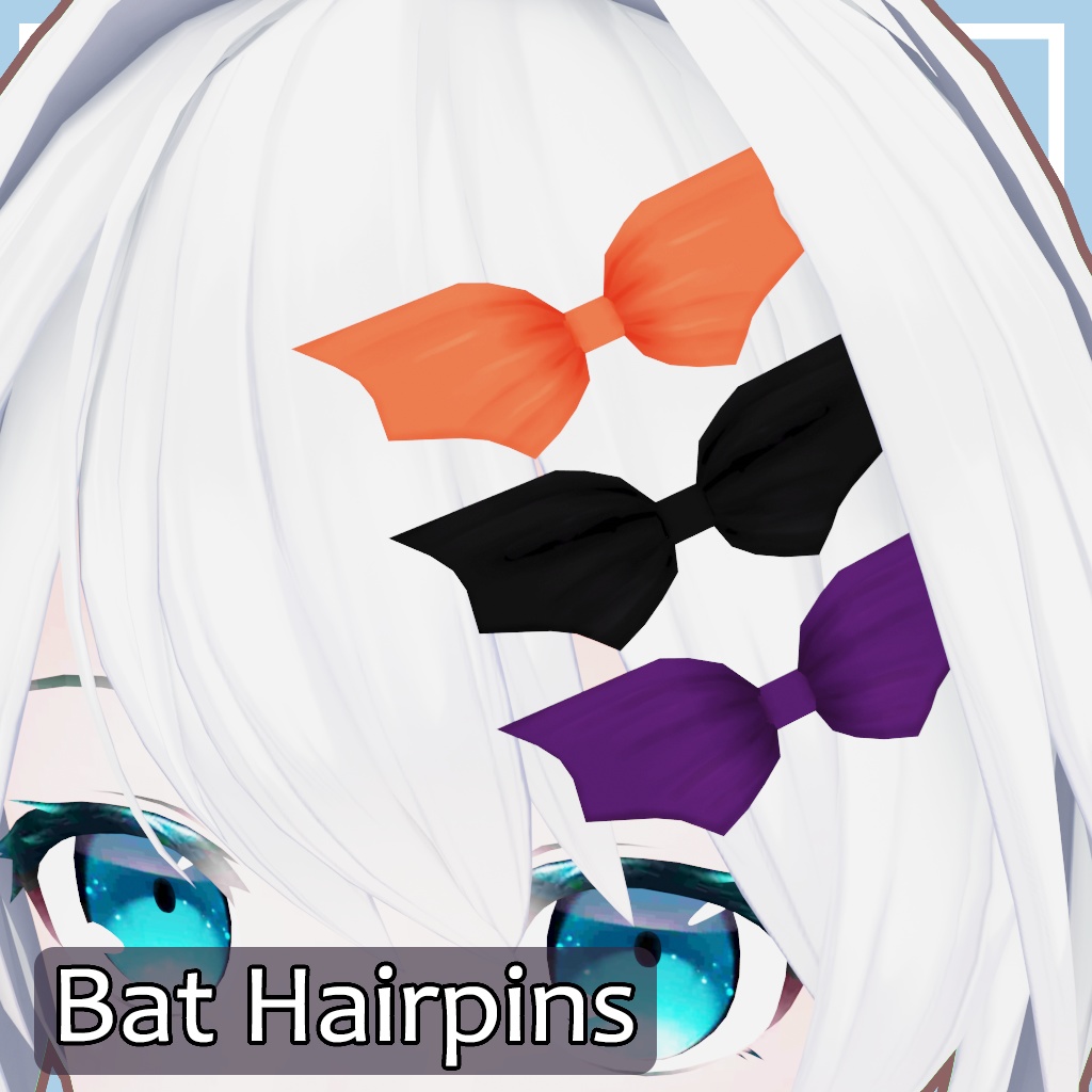 【VRChat】【ChilloutVR】Bat Hairpin Halloween/ コウモリのかんざし ハロウィン
