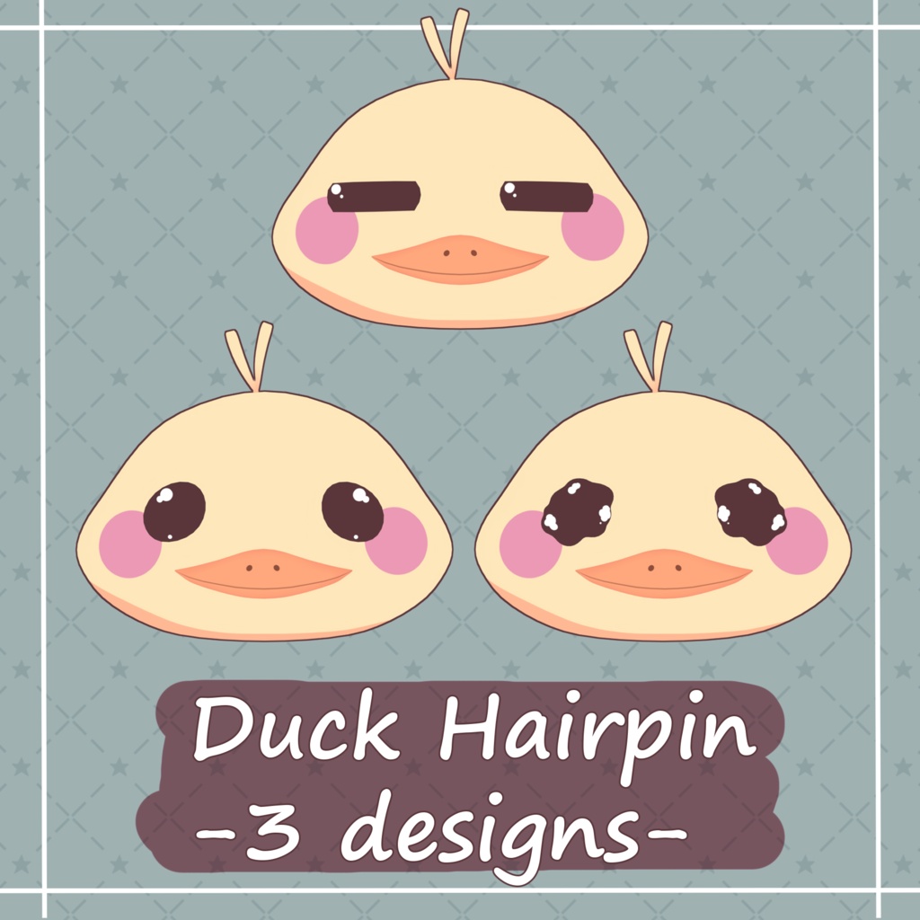 【VRChat】Duck hairpin / アヒルのヘアピン