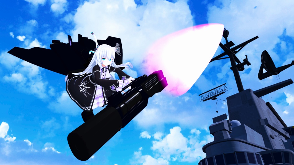 【量産型のらきゃっとぷらす用装備】試製飛行装備Albatrus &回転弾種切替型光束照射装置Lævateinn