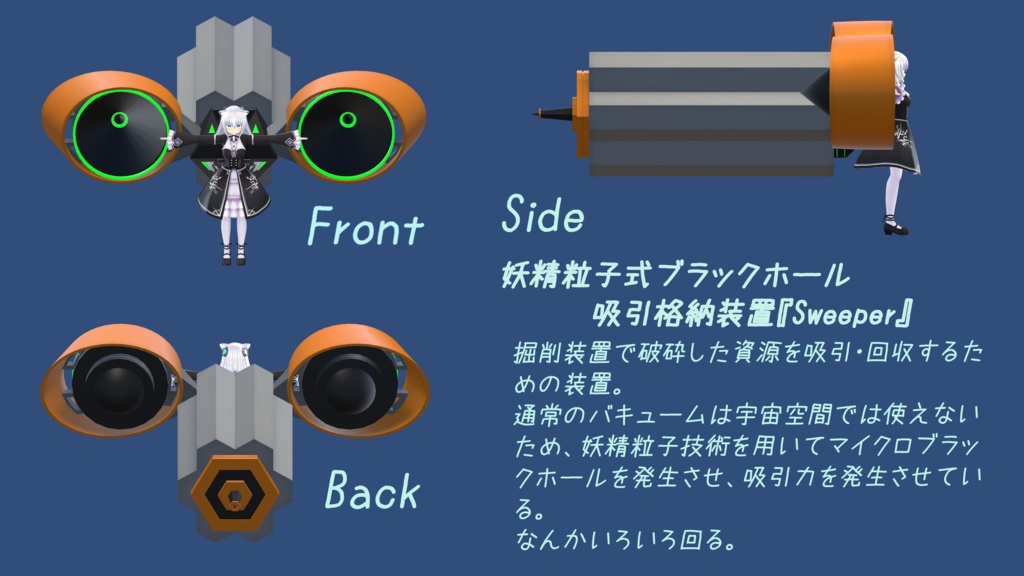 【量産型のらきゃっとぷらす用装備】資源回収用装備 workerBee