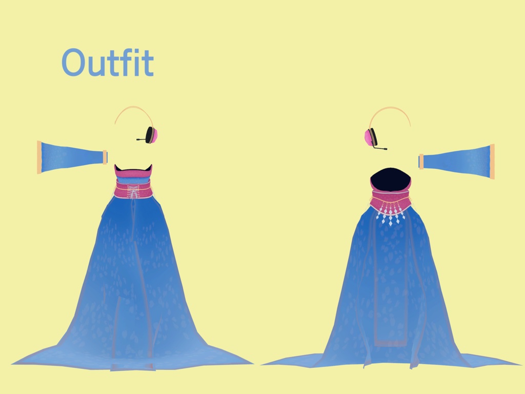 【量産型のらきゃっとぷらす用衣装】偶像龍姫 -Cherry blossom-