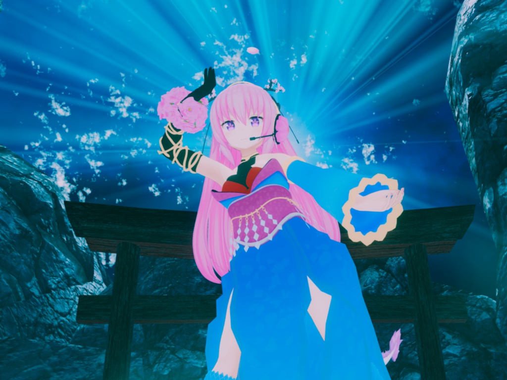 【量産型のらきゃっとぷらす用衣装】偶像龍姫 -Cherry blossom-