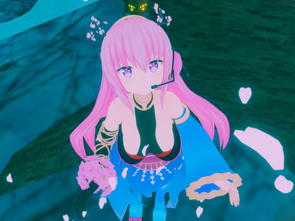 【量産型のらきゃっとぷらす用衣装】偶像龍姫 -Cherry blossom-