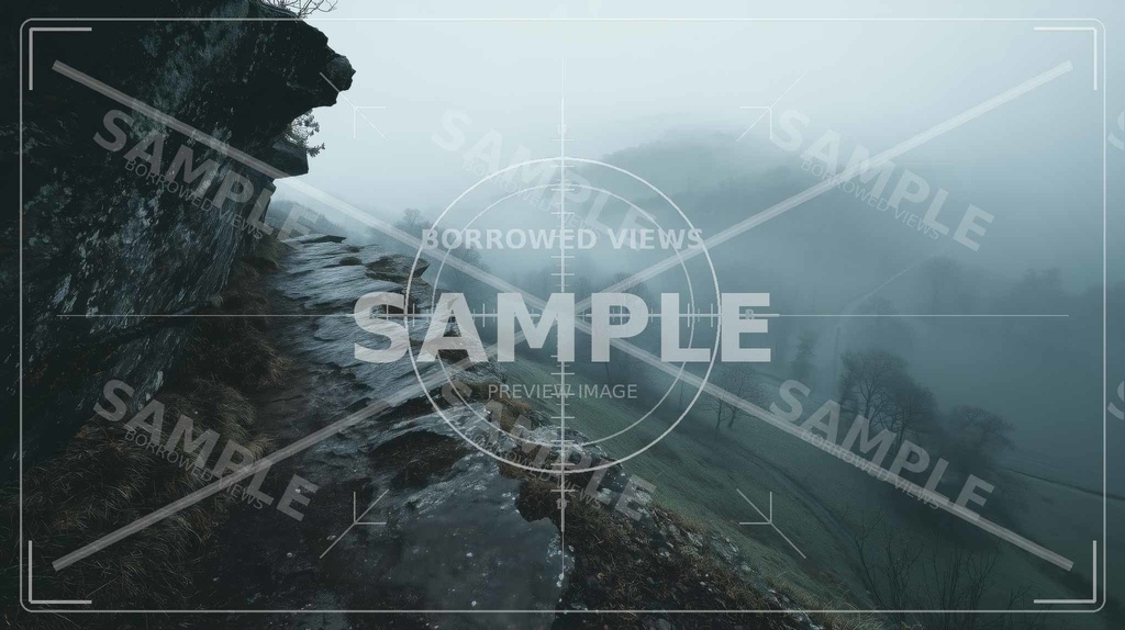 CoC/TRPG・創作背景素材| 霧の峡谷道 9枚セット