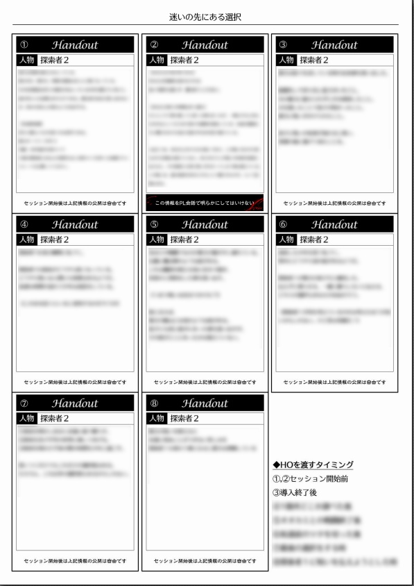 cocシナリオ「迷いの先にある選択」