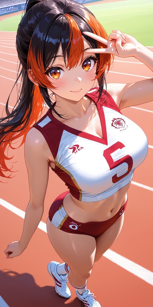 陸上女子　正面