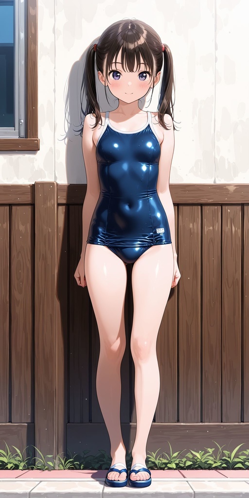 スク水　正面　立ち絵