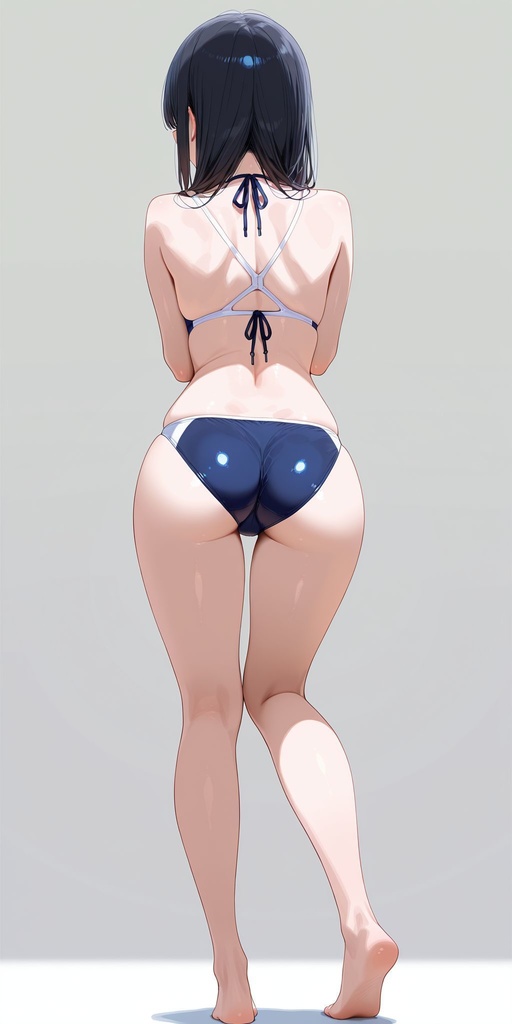 スク水　背面　立ち絵　vol.3