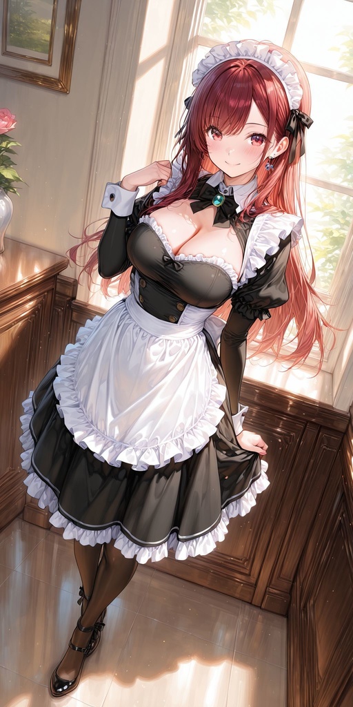 メイド　正面　立ち絵