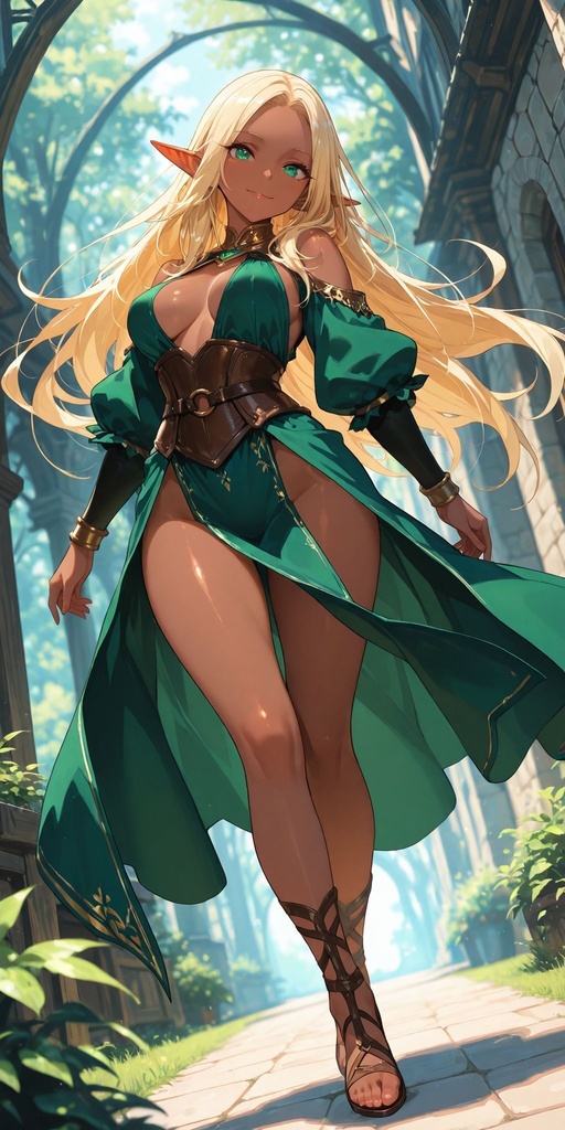 【無料】　ダークエルフ　正面　立ち絵