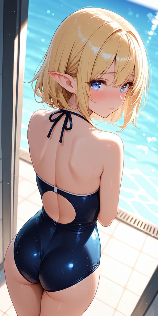 エルフ  スクール水着　背面
