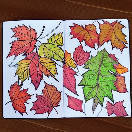 秋が誘った塗り絵