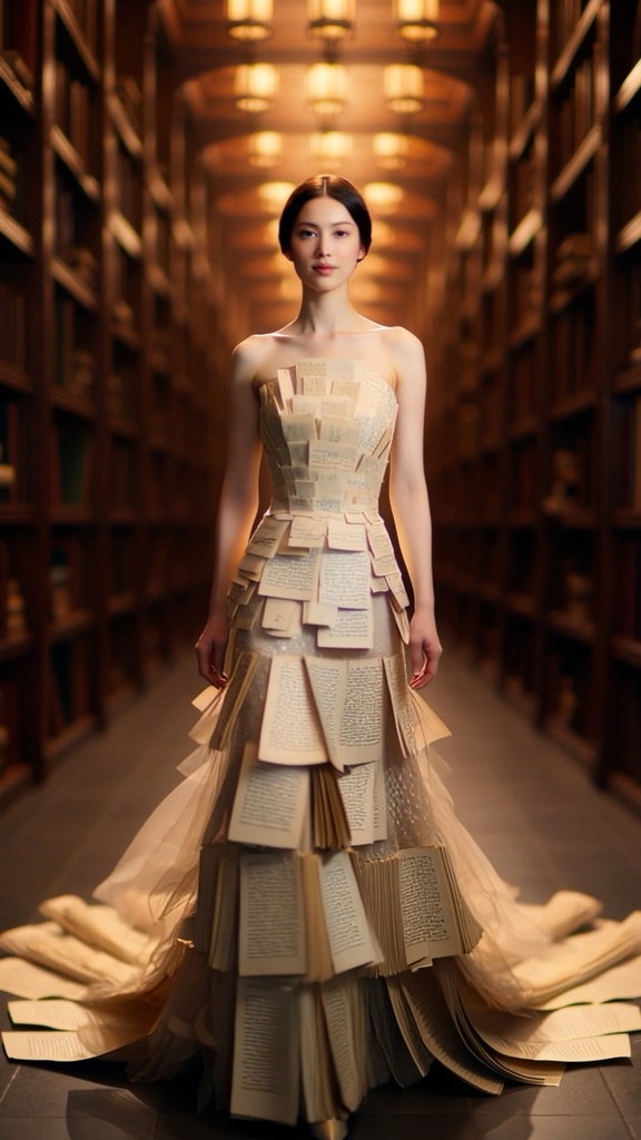 [ASMR / BGM用 映像素材]Book Dress video