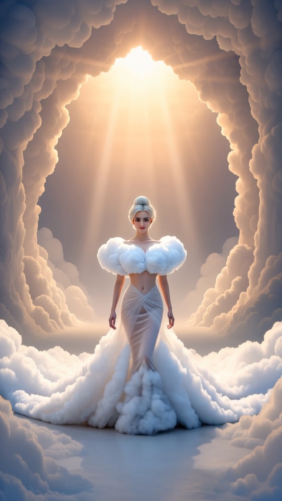 [ASMR / BGM用 映像素材]Cloud Dress video