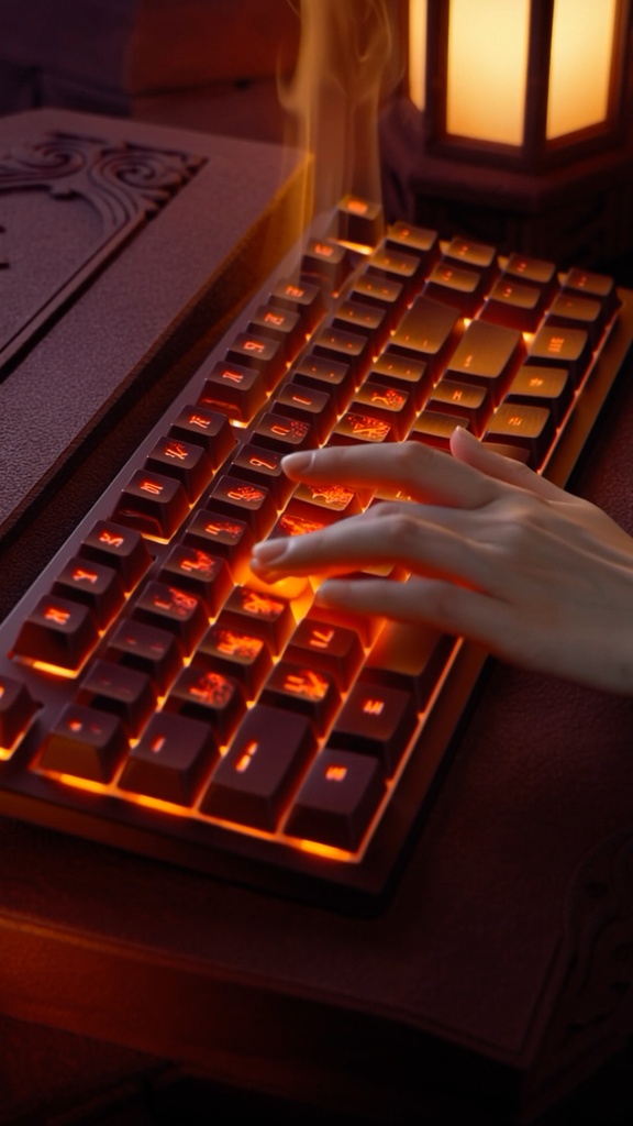 【ASMR / BGM用 映像素材】Magma  Keyboard Loop Video｜自然キーボード 無音映像