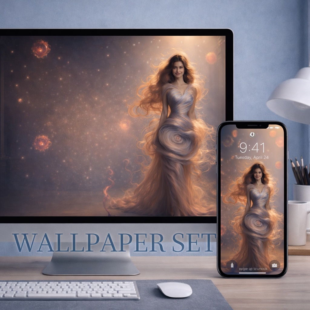 幻想ドレス 壁紙セット - Tornade -｜PC＆スマホ対応 Fantasy Dress Wallpaper Set