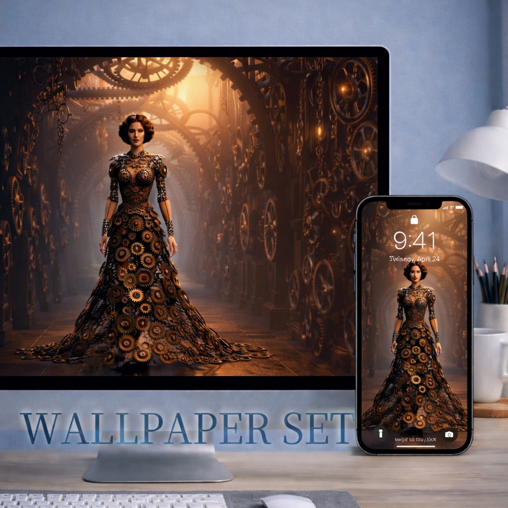 幻想ドレス 壁紙セット - Gear -｜PC＆スマホ対応 Fantasy Dress Wallpaper Set