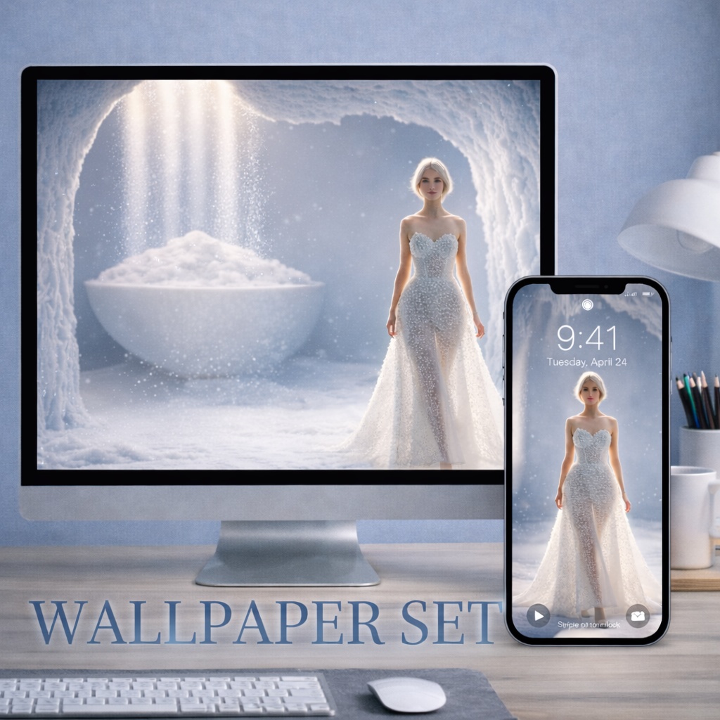 幻想ドレス 壁紙セット - Solt Crystal -｜PC＆スマホ対応 Fantasy Dress Wallpaper Set