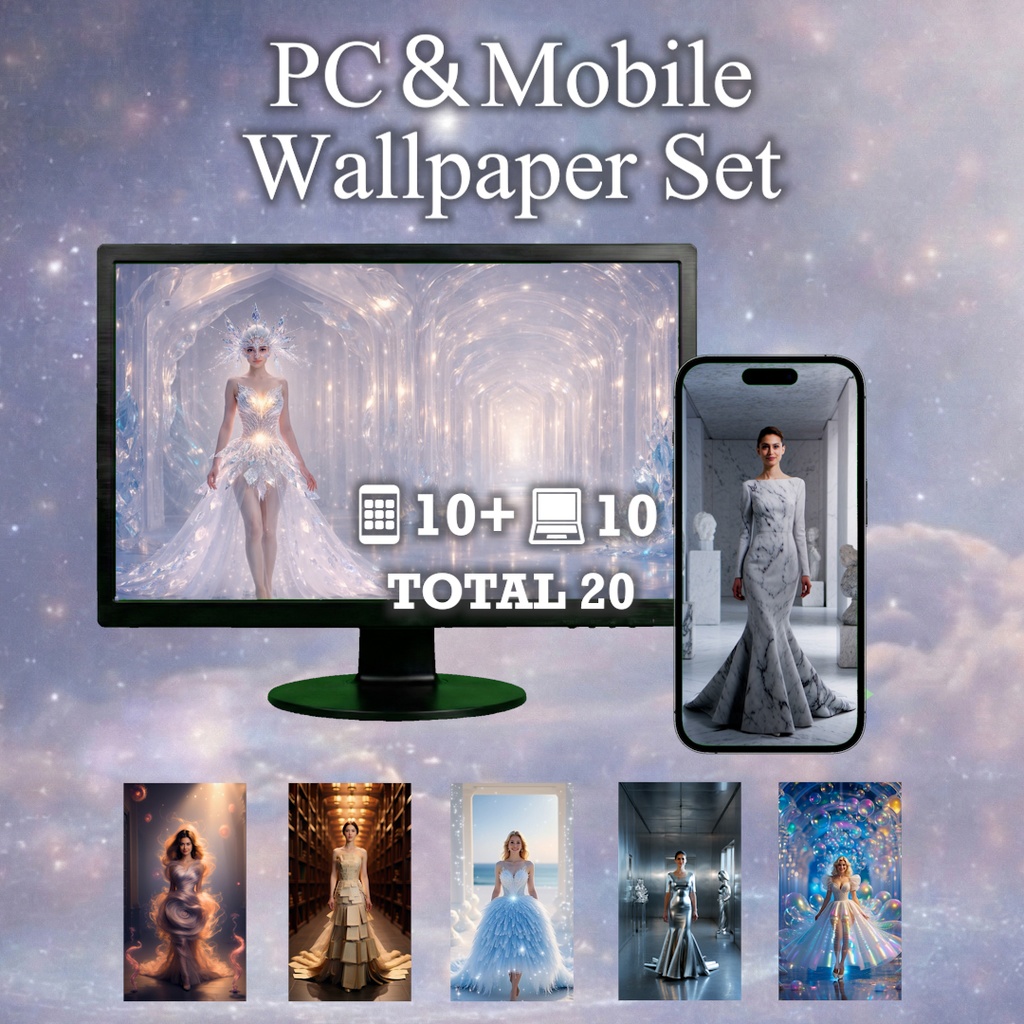 幻想ドレス 壁紙20点スペシャルセット｜PC＆スマホ対応 Fantasy Dress Wallpaper Set