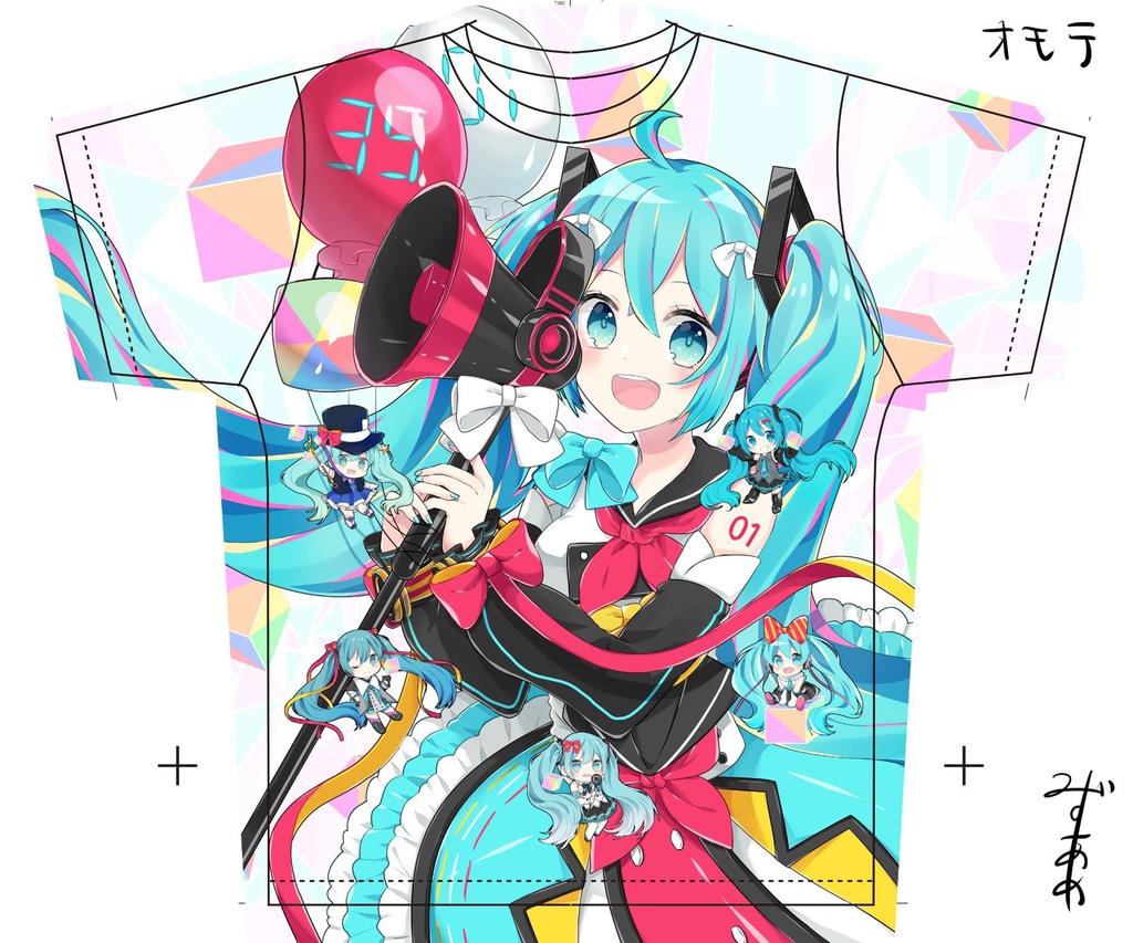 【予約販売】フルグラフィックTシャツ-マジカルミライ2018 ver-