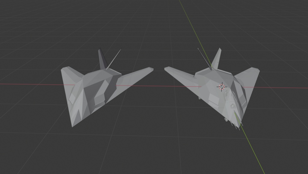 あぷでによりプレハブを置くだけで飛ばせなくなったF-117っぽいもの