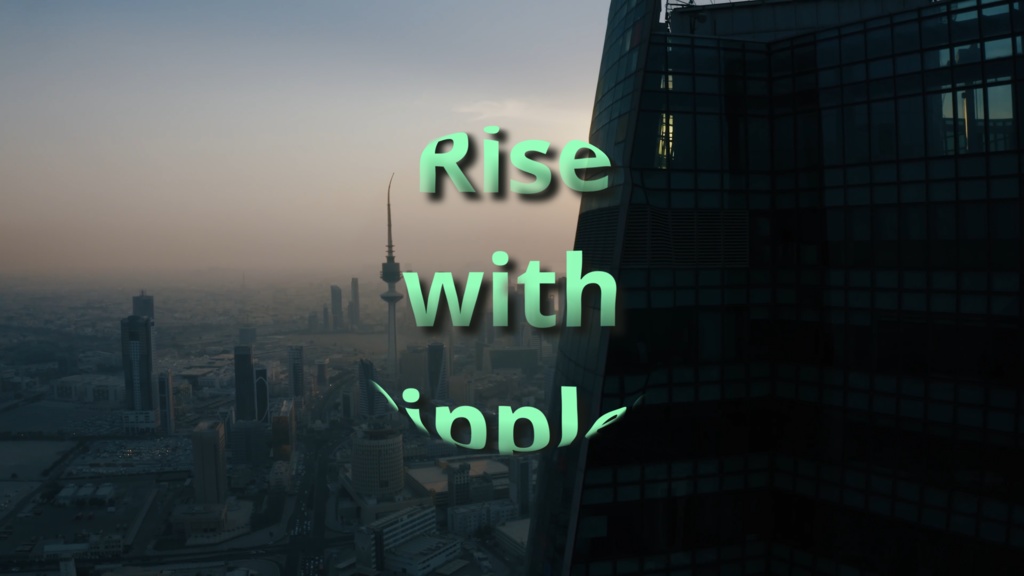 【DaVinci Resolveテンプレート】波紋とともにテキストが現れるエフェクト