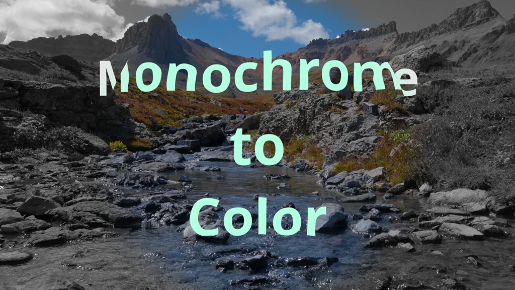 【DaVinci Resolveテンプレート】モノクロから色彩が広がる波紋エフェクト