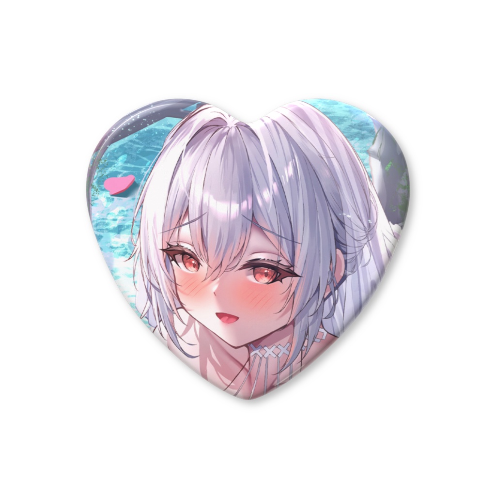 シリアス　ハート缶バッジ