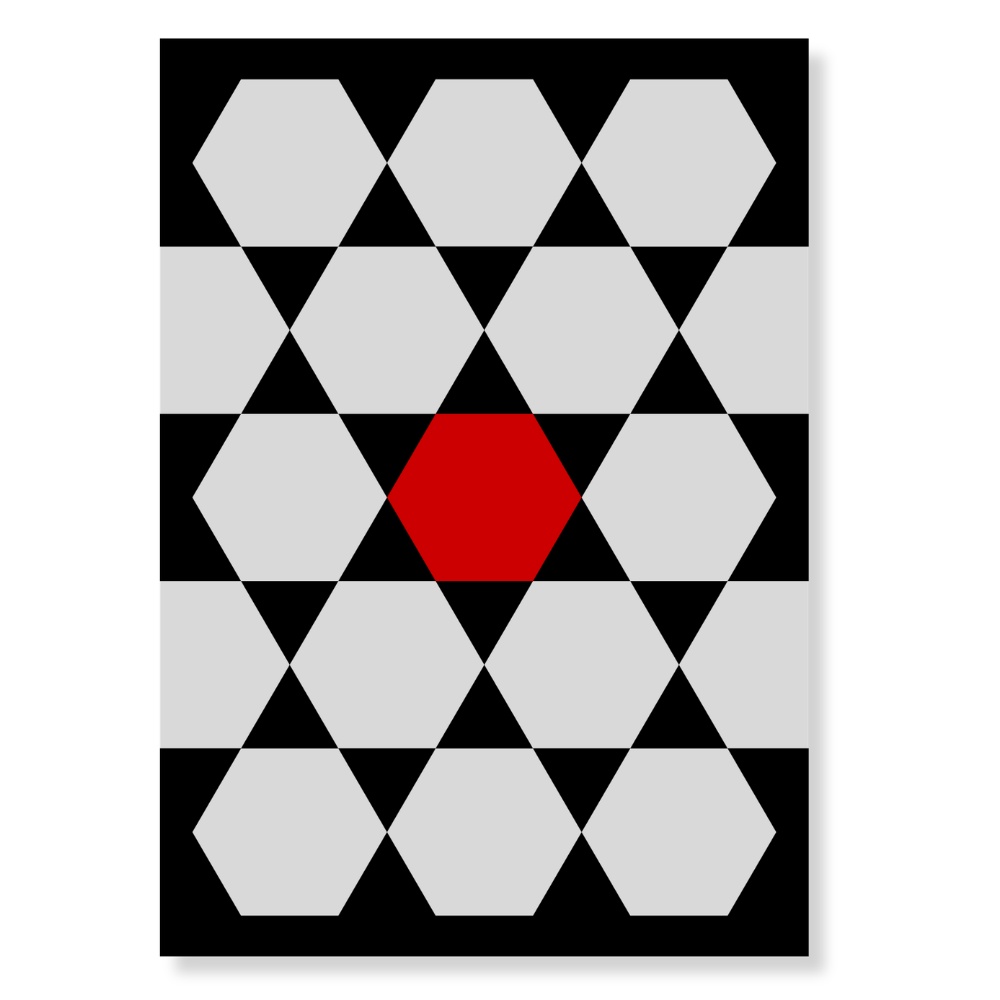 六角形幾何学模様ポスター/モダンデザイン/A4・A3・A2対応/ダウンロード版