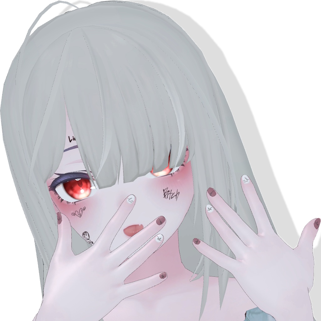 「桔梗」Dazzling Eyes Texture and Make-up (Body and Face) For Kikyo