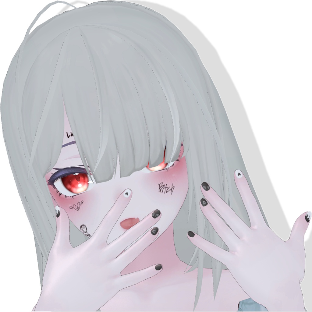 「桔梗」Dazzling Eyes Texture and Make-up (Body and Face) For Kikyo